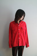 50's Wilshine Corduroy Open collar Shirt