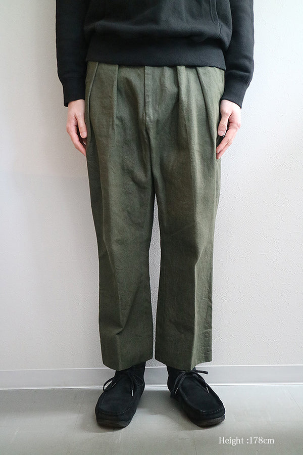 NEAT GREEN DENIM TAPERED
