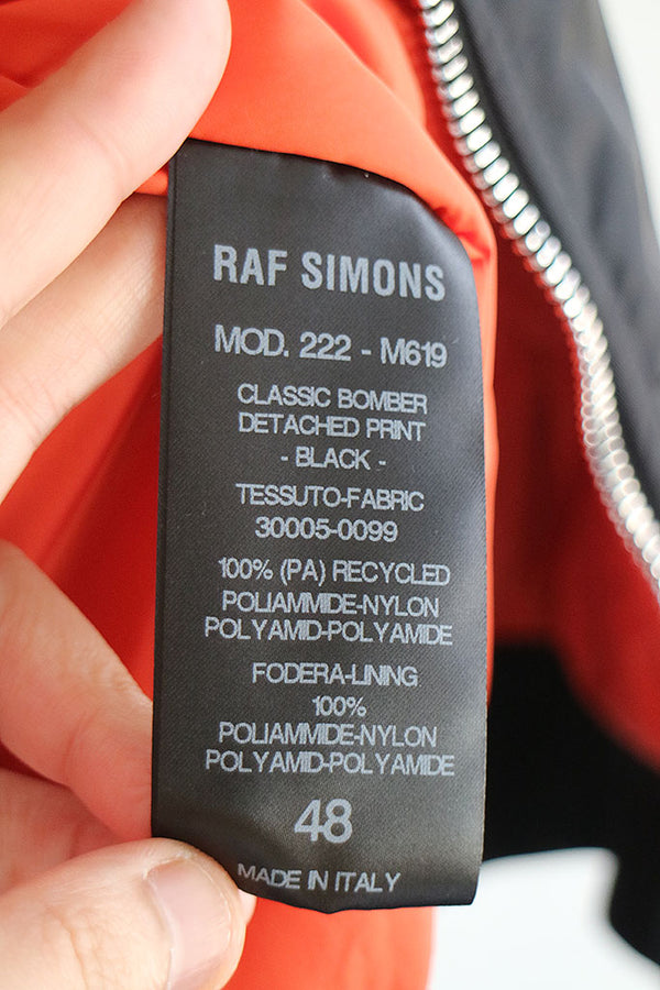 RAF SIMONS Classic Bomber Detached Print