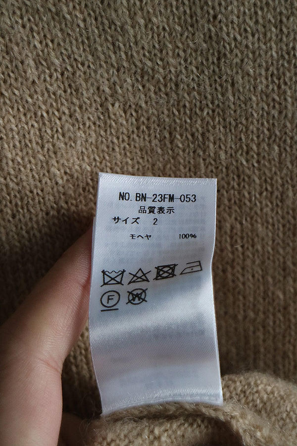 BATONER ポロカラーモヘアニット