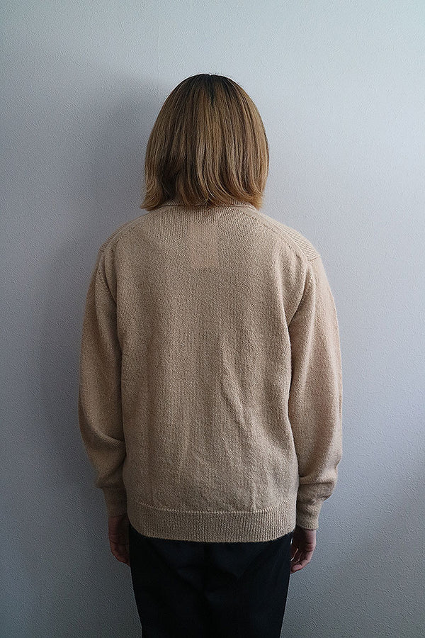 BATONER モヘアニット　ベージュ1 BATONER ポロカラーモヘアニット