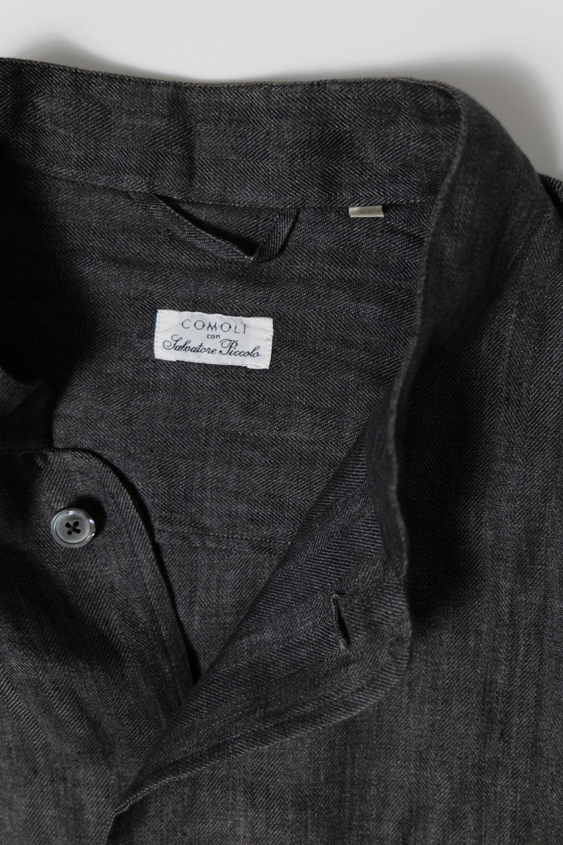 COMOLI × Salvatore Piccolo リネンヘリンボーン スタンドカラージャケット
