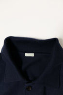 A.PRESSE Cotton Knit Polo Collar Cardigan