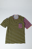 MARNI マルチボーダーパネルTシャツ