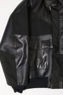 COMME des GARCONS HOMME  シンセティックレザーパッチワークブルゾン