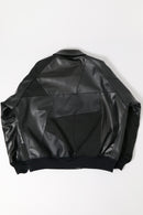 COMME des GARCONS HOMME  シンセティックレザーパッチワークブルゾン