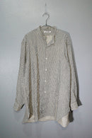 MAATEE&SONS C/L/N 強撚ヒッコリー BAND COLLAR SHIRT