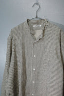 MAATEE&SONS C/L/N 強撚ヒッコリー BAND COLLAR SHIRT