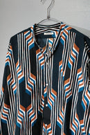 HEUGN Morris Band Collar Bucol Print Shirts