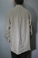 MAATEE&SONS C/L/N 強撚ヒッコリー BAND COLLAR SHIRT