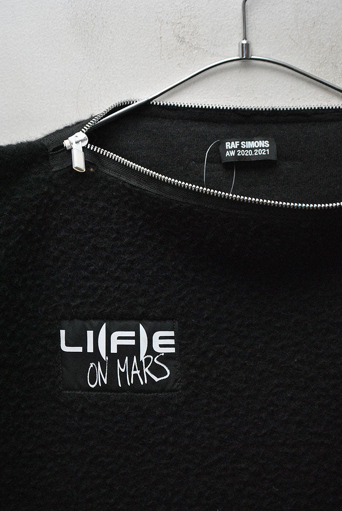 Raf Simons ZIPPED PUNK TOP IN STRUCTURED FLEECE