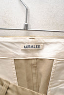 AURALEE WASHED FINX CHINO WIDE PANTS