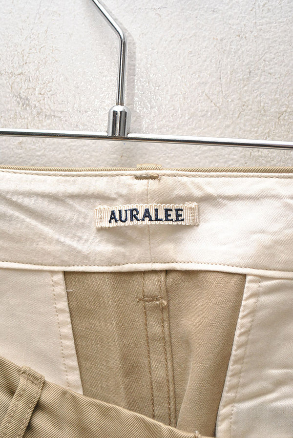 AURALEE WASHED FINX CHINO WIDE PANTS