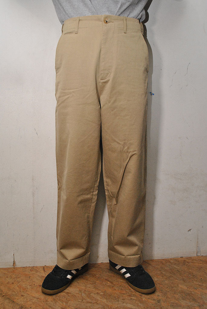 AURALEE WASHED FINX CHINO WIDE PANTS