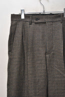 SCYE Shetland Wool Tweed Pleated Trousers