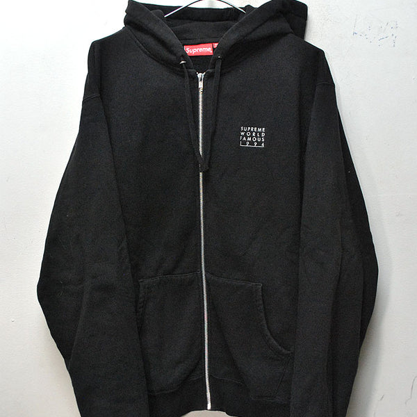 SUPREME World Famous Zip Up Hooded Sweatshirt