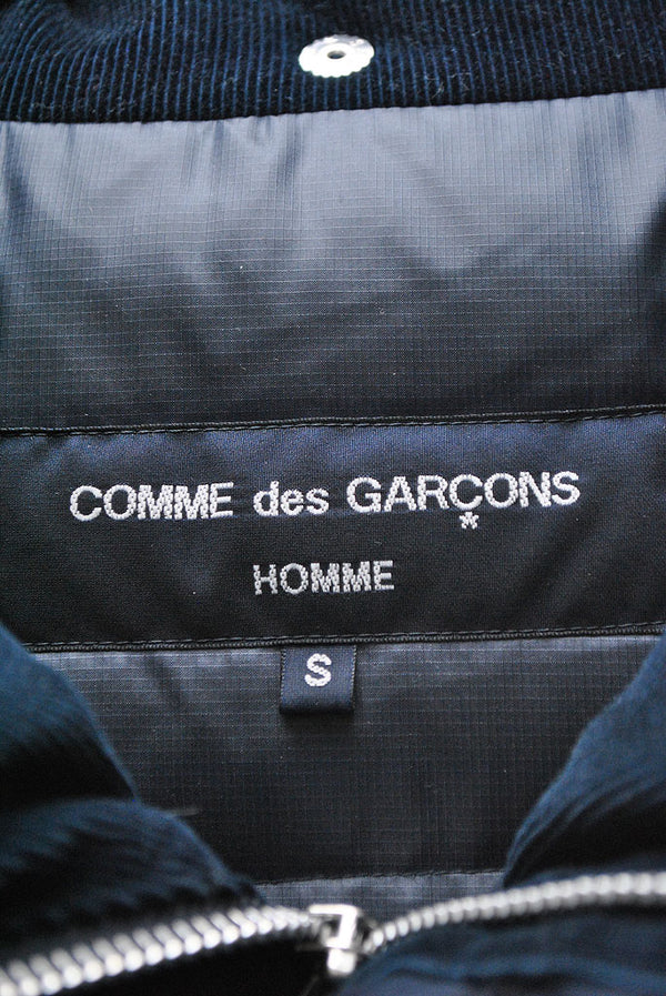 COMME des GARCONS HOMME 綿ナイロンウェザー×綿コーデュロイダウン