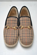 GUCCI Check felt espadrille slippers