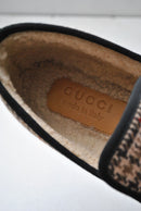 GUCCI Check felt espadrille slippers