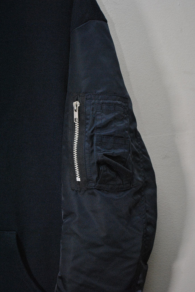 COMME des GARCONS HOMME MA-1 SLEEVE ZIP PARKA