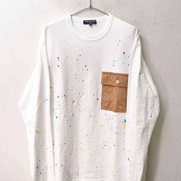 COMME des GARCONS HOMME ペンキ加工ポケットTシャツ