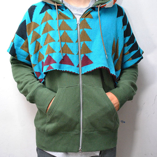 sacai × Pendleton Knit Hoodie