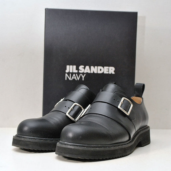 JIL SANDER NAVY ダブルストラップシューズ