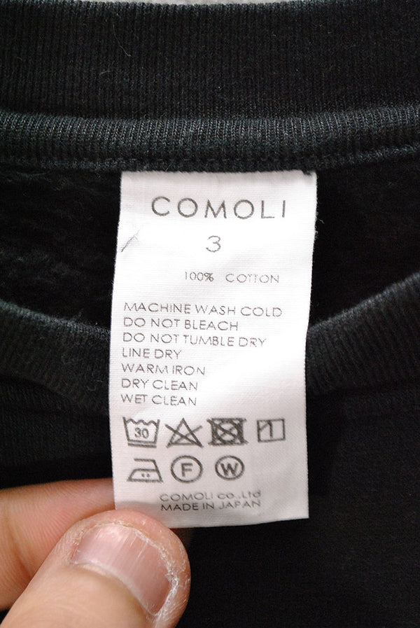 COMOLI コットン吊裏毛クルーネック