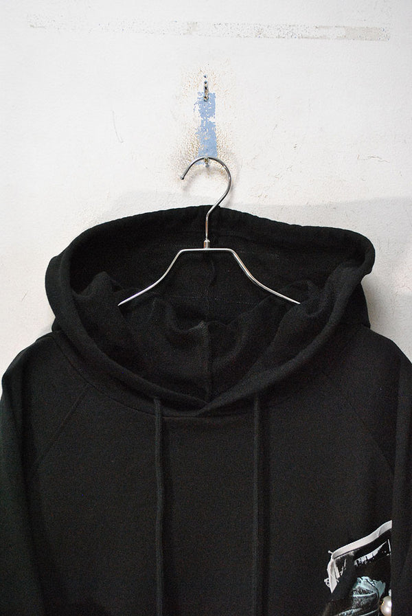 RAF SIMONS OVERSIZED HOODIE WITH PATCHES AND PINS