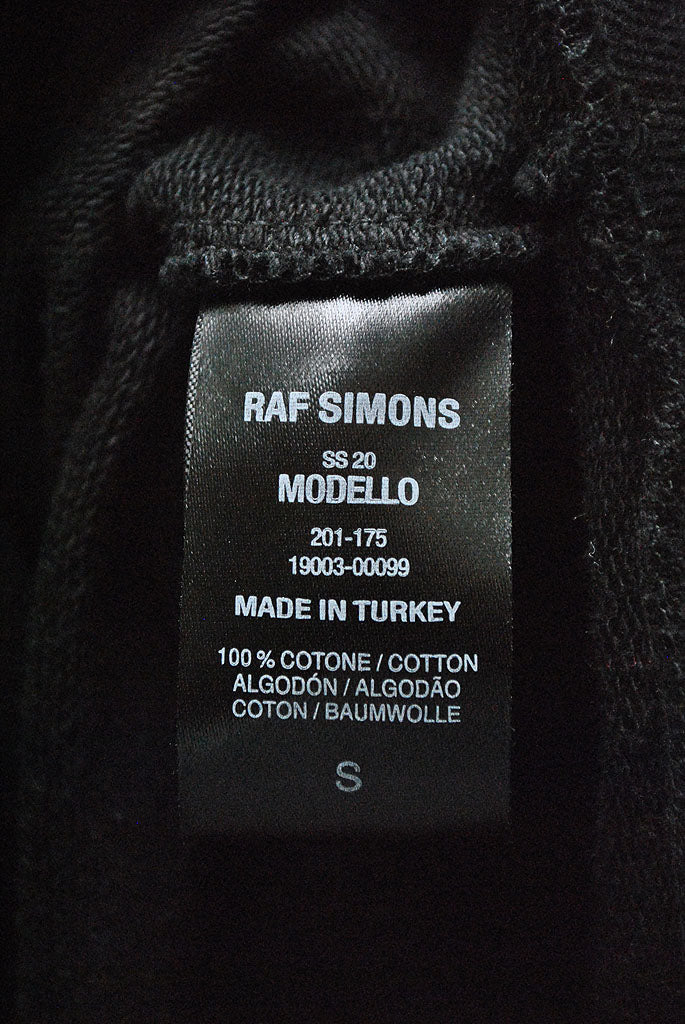 RAF SIMONS OVERSIZED HOODIE WITH PATCHES AND PINS