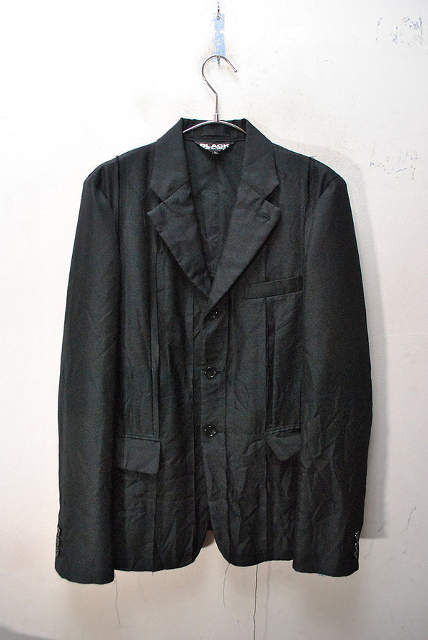 BLACK COMME des GARCONS 縮絨カットオフテーラードジャケット