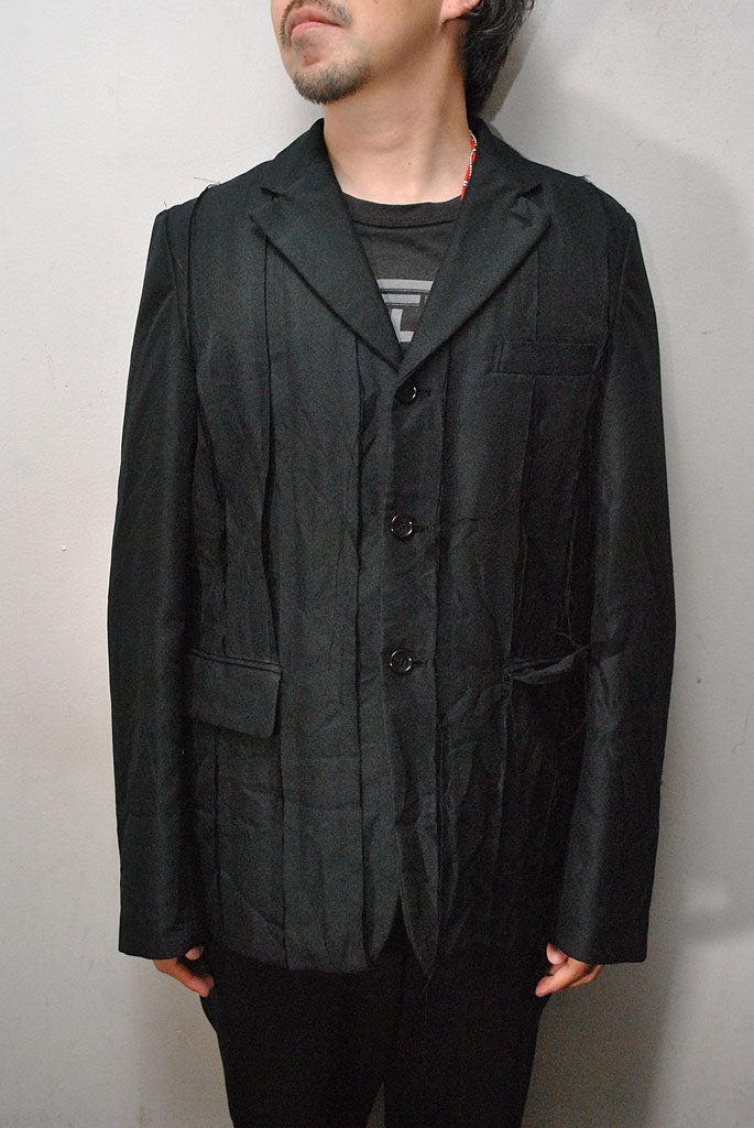 BLACK COMME des GARCONS 縮絨カットオフテーラードジャケット