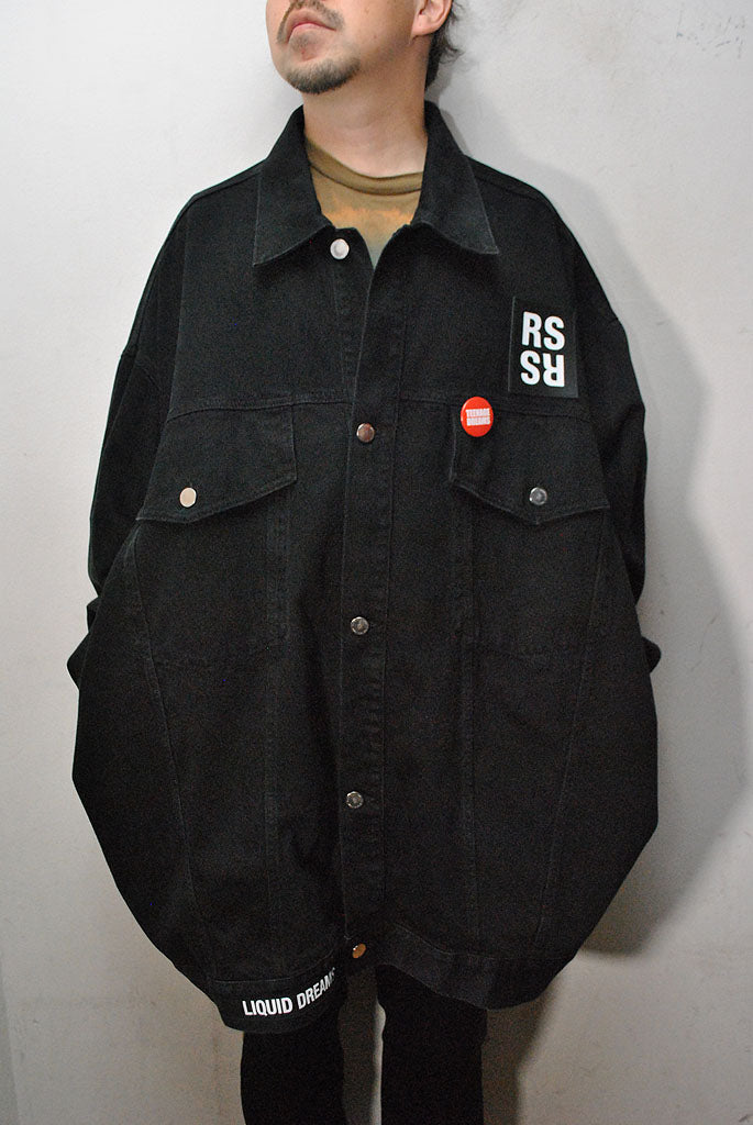 RAF SIMONS denim patch oversize jacketmoncler