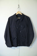 French Vintage Black Moleskin Jacket