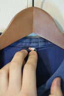 60's French Vintage Adolphe Lafont Ink Blue Moleskin Jacket