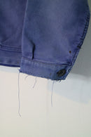 60's French Vintage Adolphe Lafont Ink Blue Moleskin Jacket