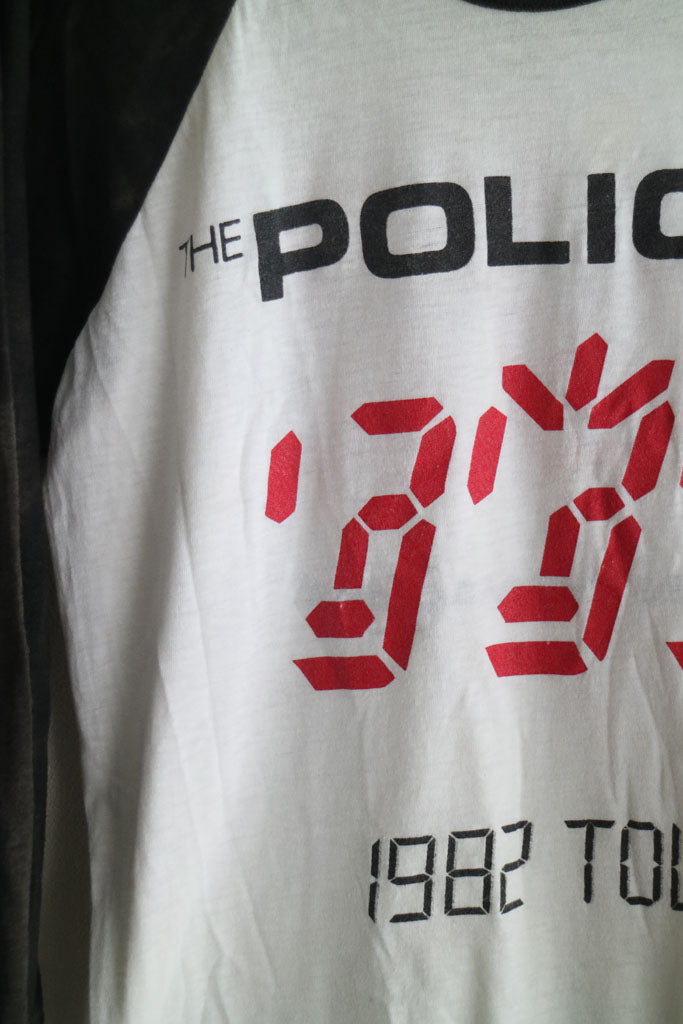 80's THE POLICE “GHOST IN THE MACHINE” Raglan Sleeve Tee